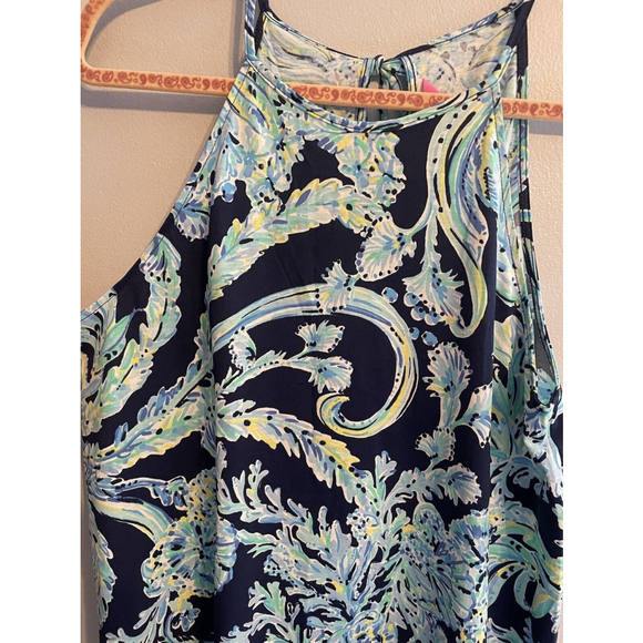 Lilly Pulitzer Women's Margot Dress High Tide Navy Scuba Tassel Sundress Sm NWOT - Picture 5 of 13